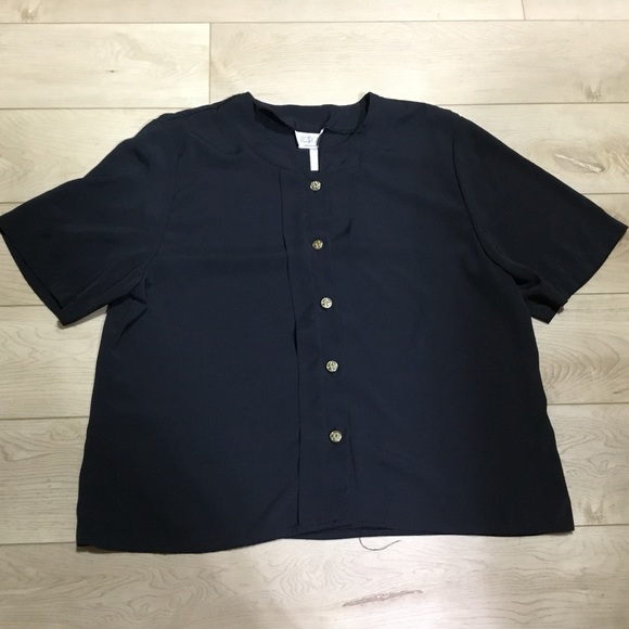 Jessica Black Gold-Button Blouse - Picture 6 of 7